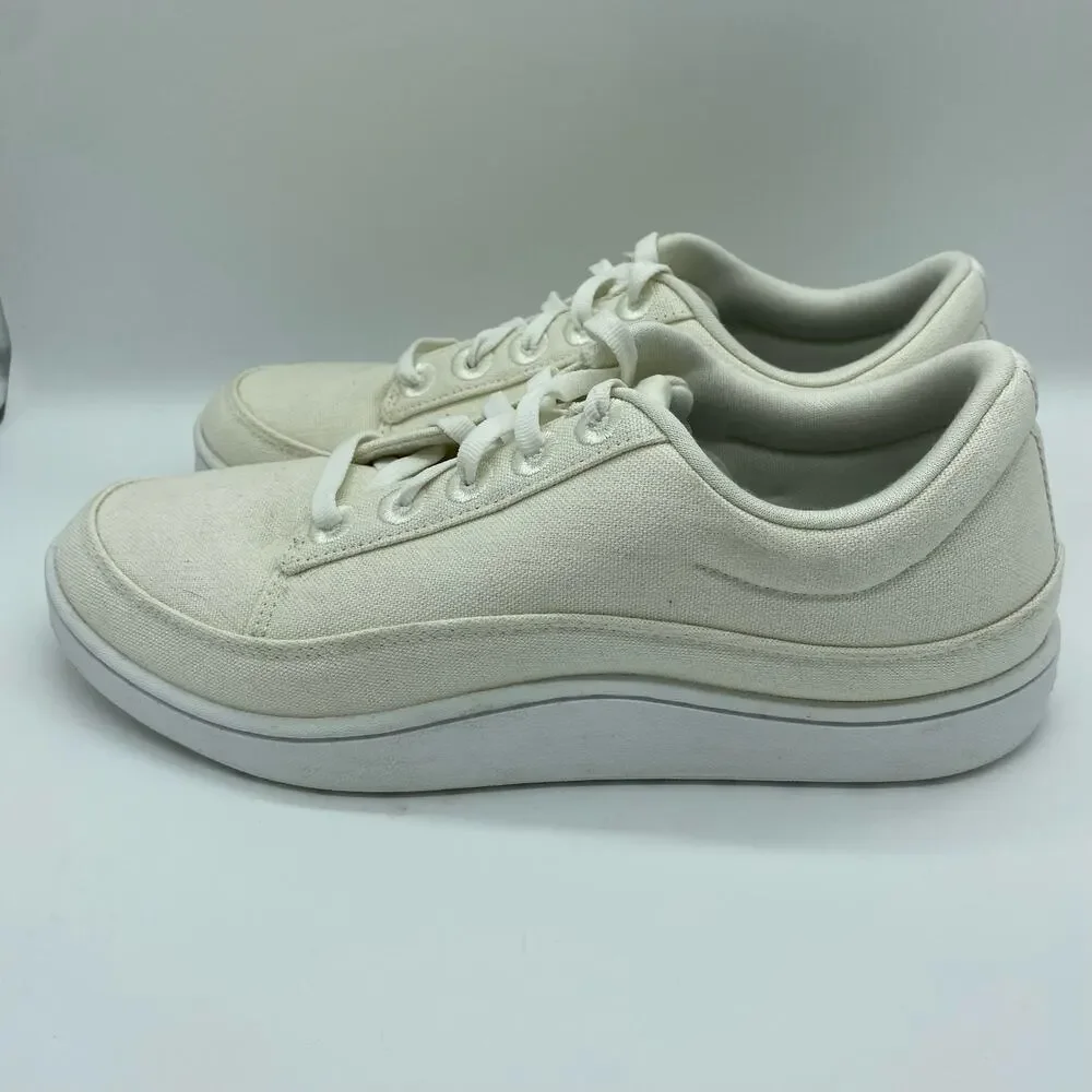 Allbirds Canvas Pacers Sneakers in Natural White Blizzard Sole Women's size 10